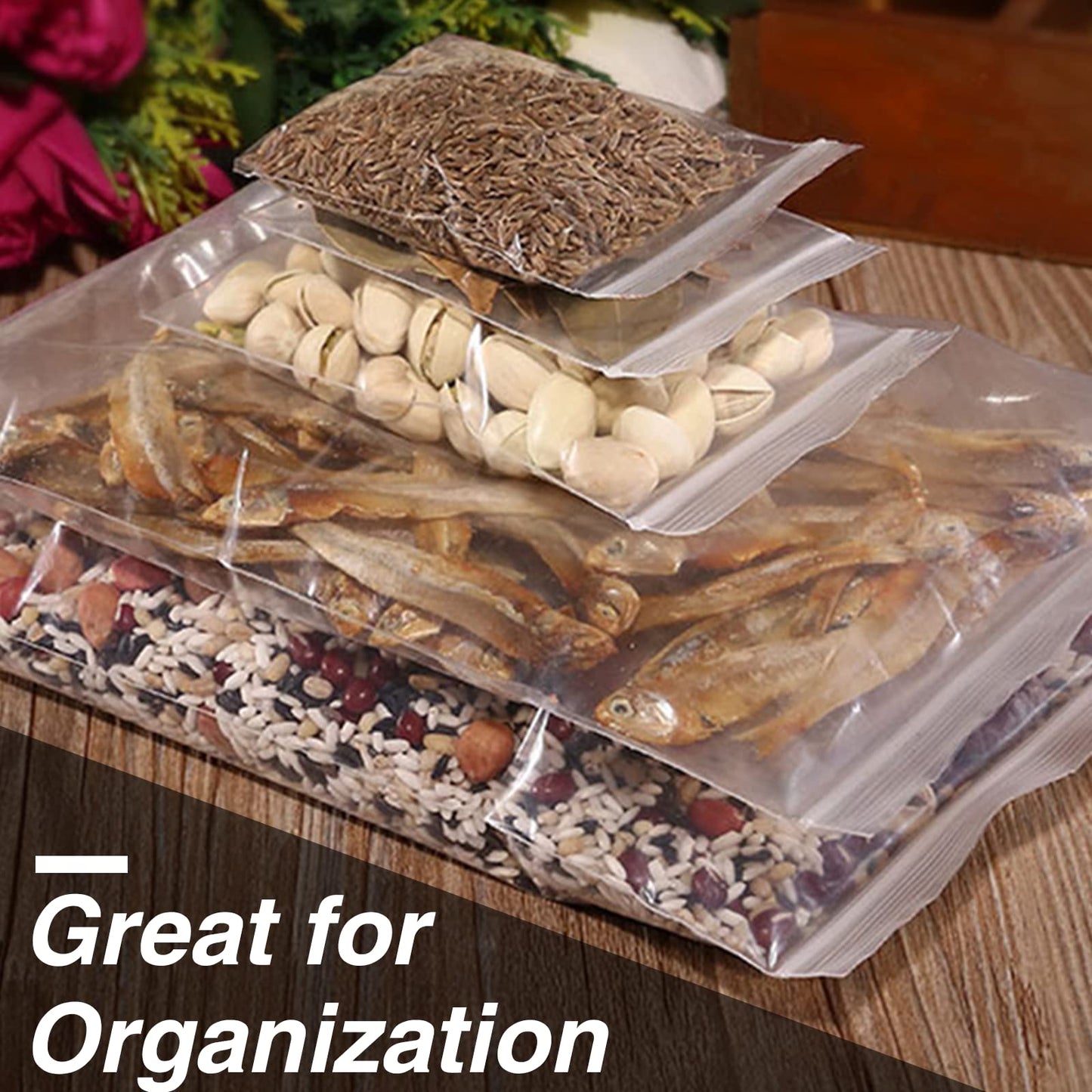 Aubeco 400pcs Clear 3x4in 2mil Plastic Jewelry Zip Bags Resealable