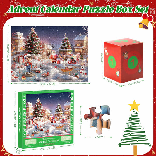 Puzzle Advent Calendar for Kids and Adults, 1008 Pieces 24 Days Countdown