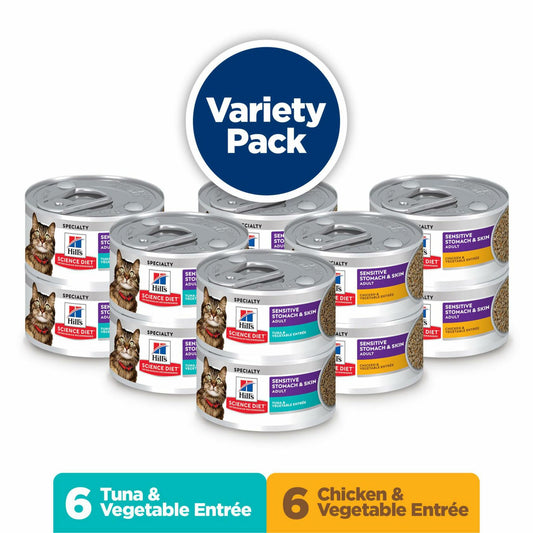 BestBy03/26 Hill's Science Diet Sensitive Stomach & Skin Adult 1-6 12-pack