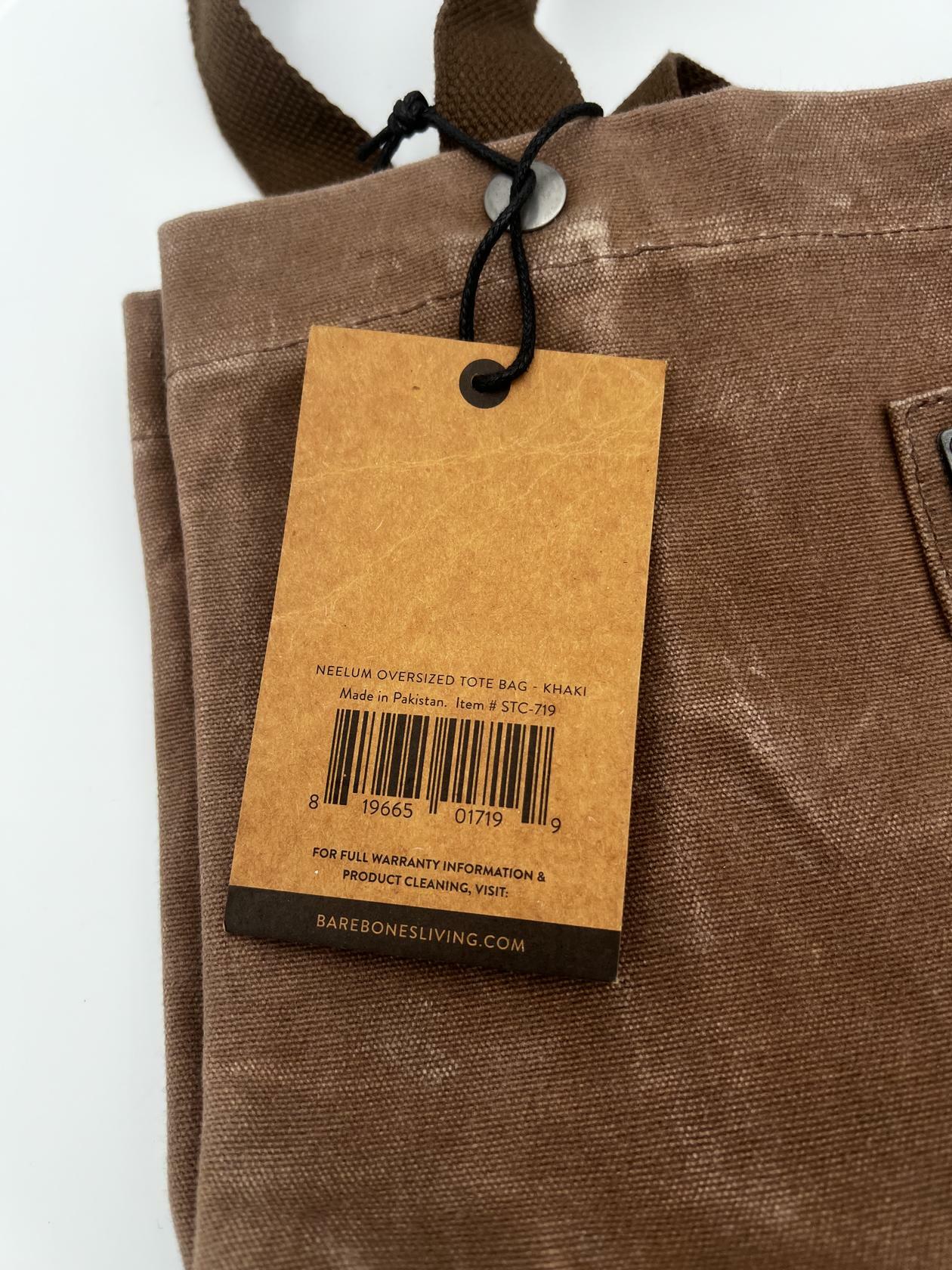 Barebones Neelum 16L Market Tote Bag - NEW