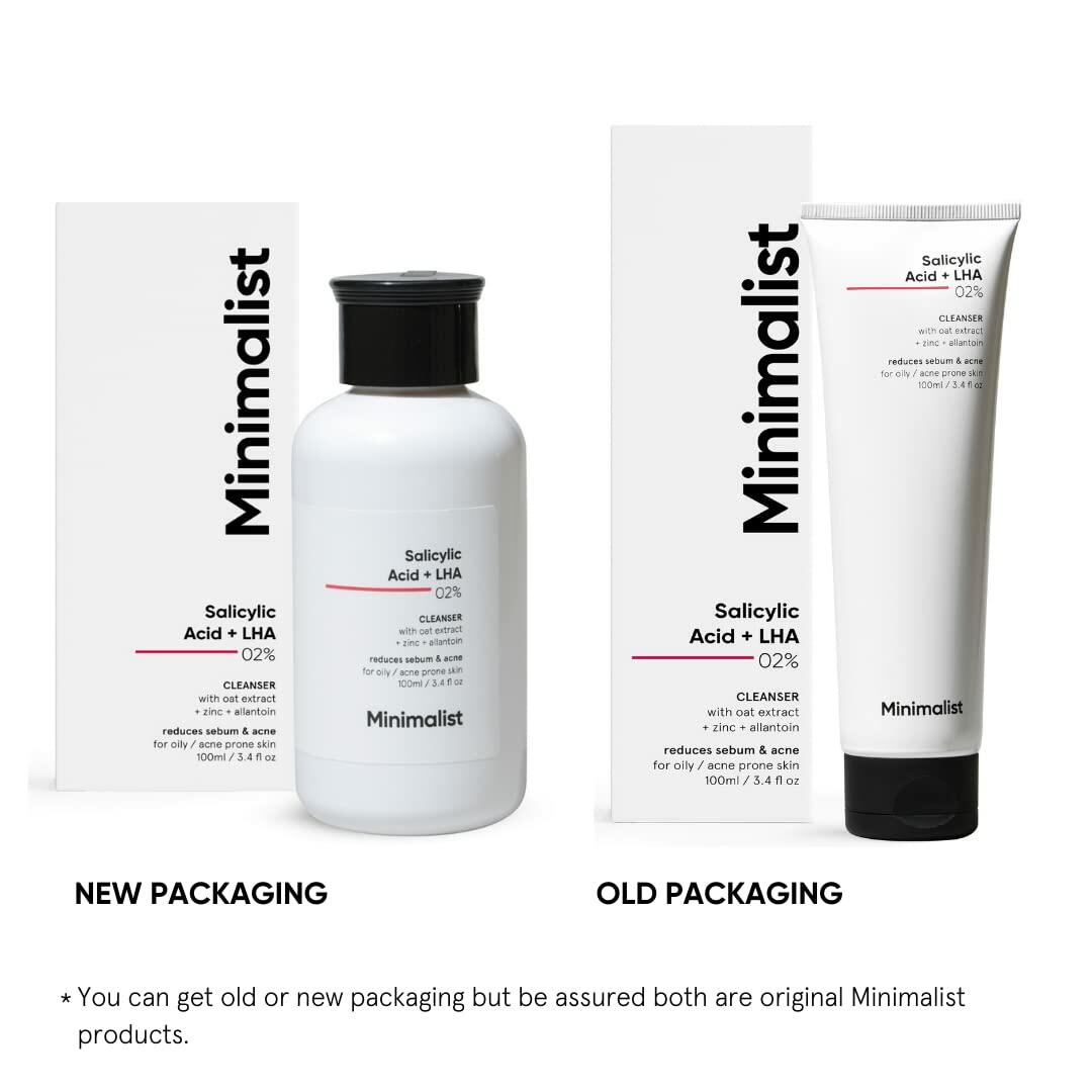 Minimalist 2% Salicylic Acid Face Wash for Oily Acne Prone Skin 100ml
