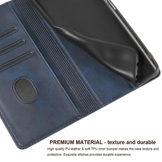 TOHULLE for Google Pixel 6 Case, Vintage Wallet Case Card Holder - Blue