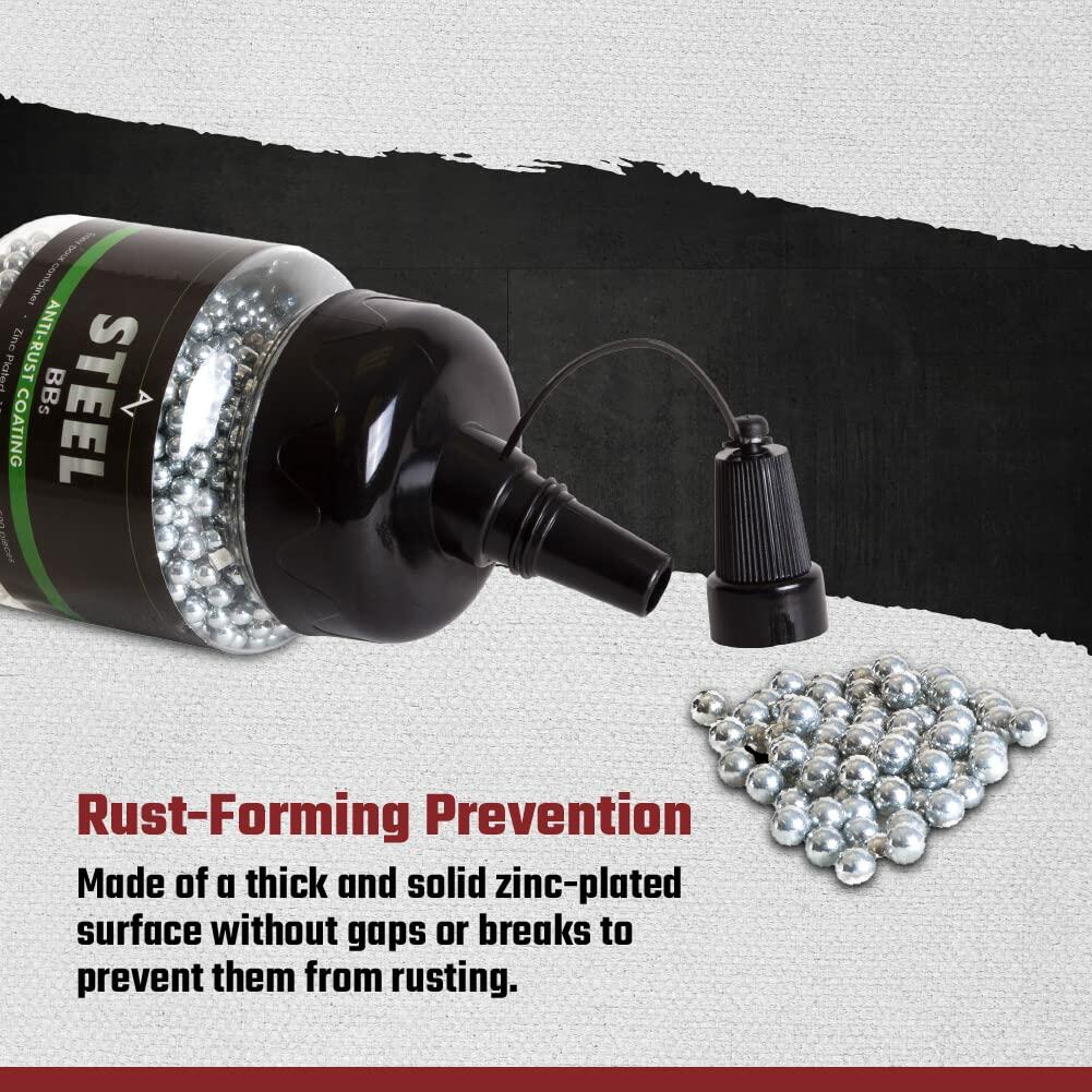 Air Venturi Steel BBS, 177 Cal, 5.1 Grains, Zinc-Plated, 2,500ct,Chrome