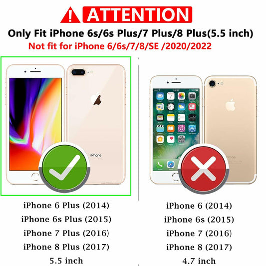 YZOK iPhone 8 Plus/7 Plus Case with HD Screen Protector Red New