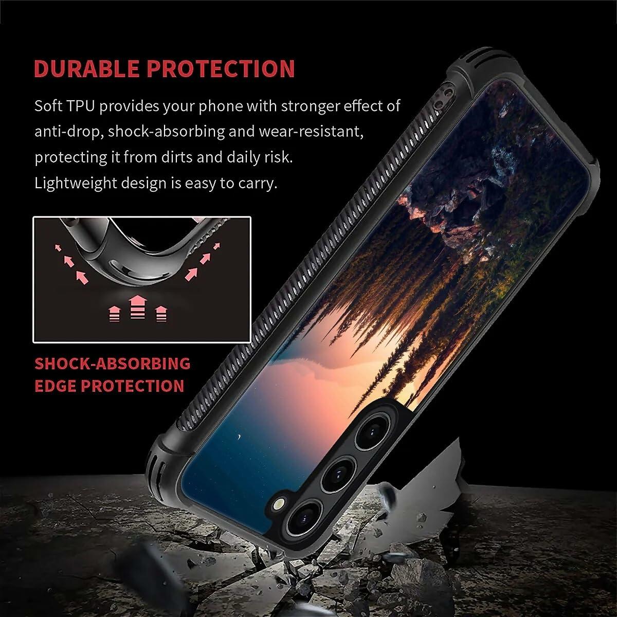 Goodsprout Compatible with Samsung Galaxy S23 Case,Mountain Dreams Tree Pattern