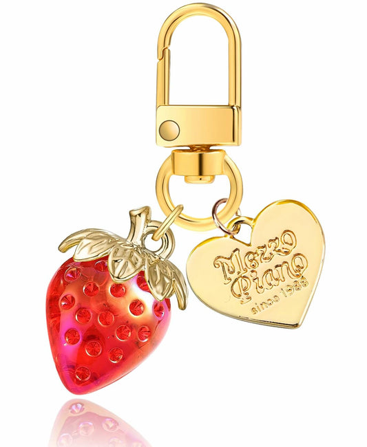LAEKOU Cute Strawberry Keychain Accessories for Women, Y2K Key Chain