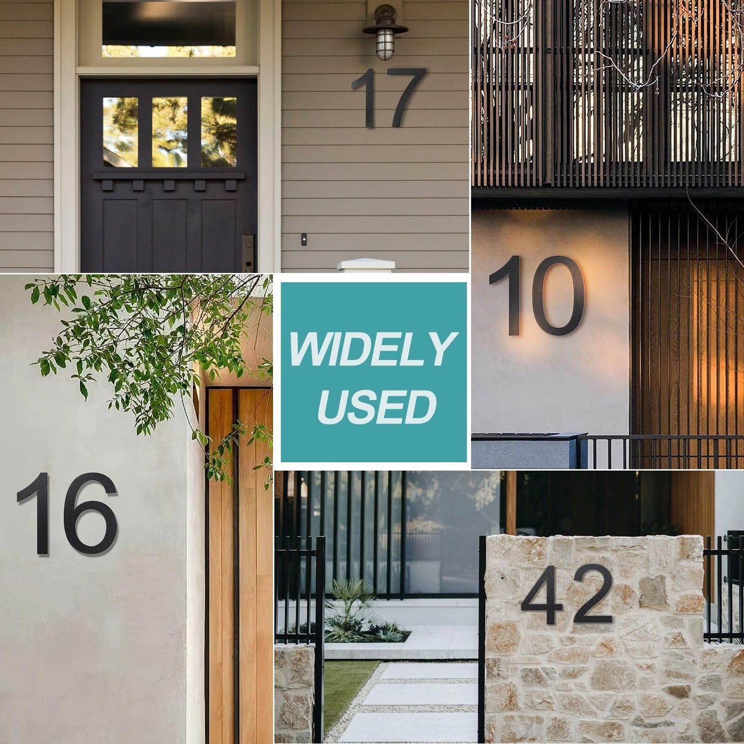 6 Inch Stainless Steel Self-Adhesive House Number 4 Outdoor Durable