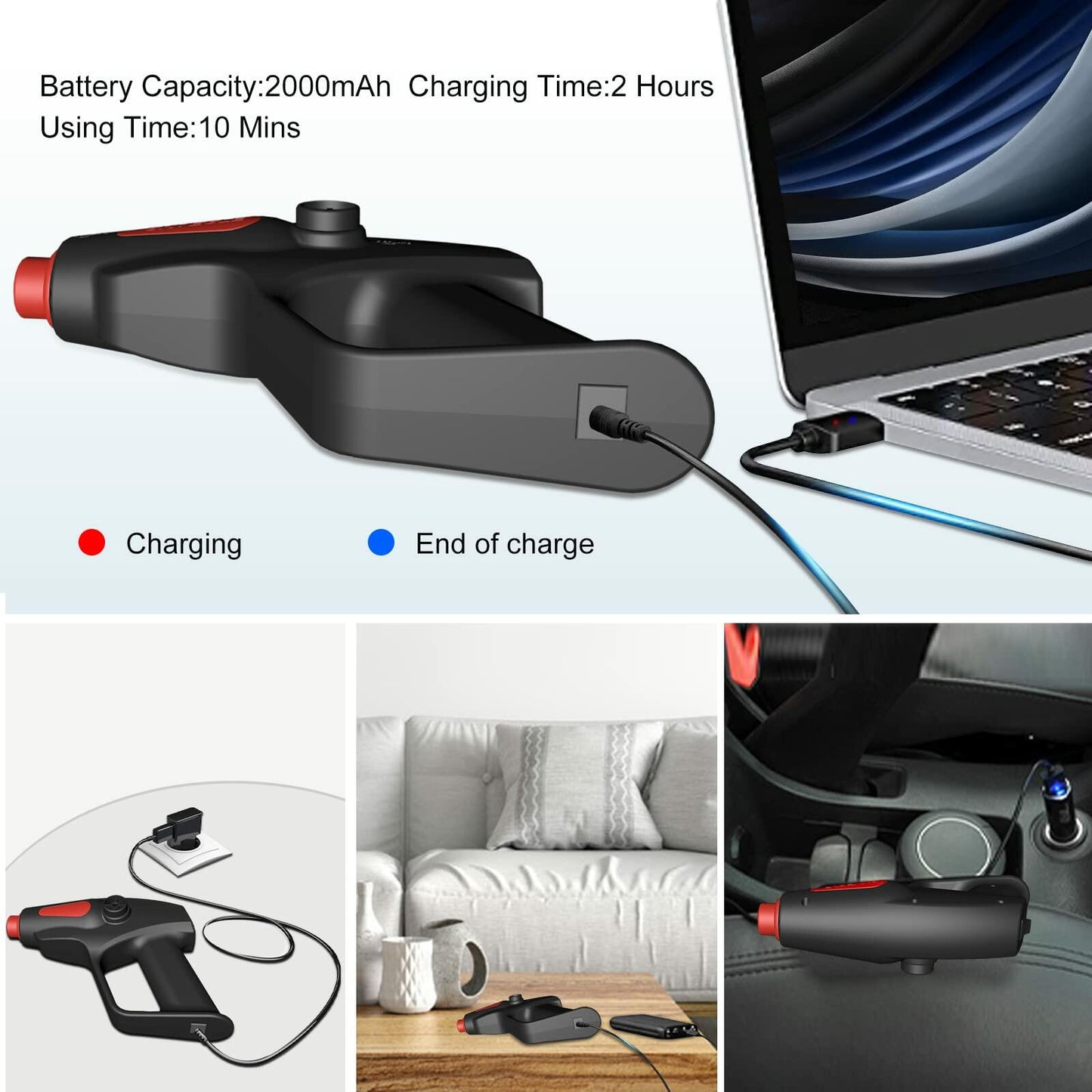 SKYEGLE Electric Air Pump 2000mAh Rechargeable Battery for Inflatables