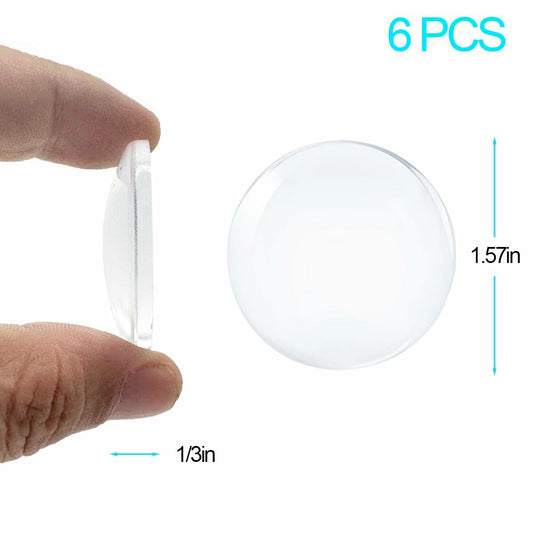 56 pcs Clear Self Adhesive Door Stoppers Set Wall Protectors 1.57x0.33"