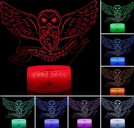 QIANFUN Hedwig Owl Night Light, Niglt Light for Harry Fans (Hedwig)
