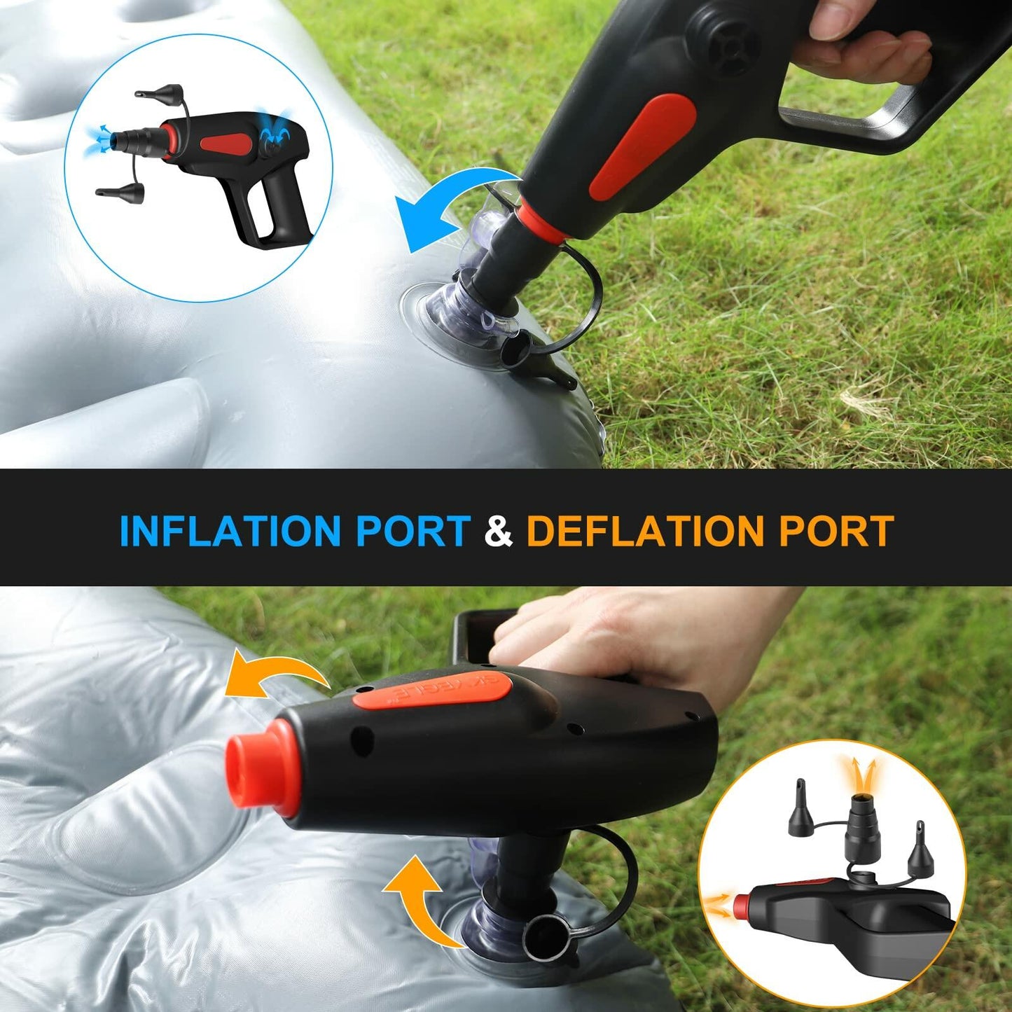 SKYEGLE Electric Air Pump 2000mAh Rechargeable Battery for Inflatables