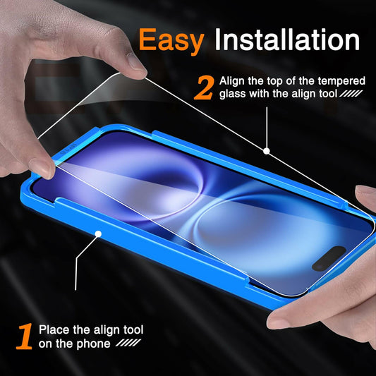 Wiaocit 3 Pack Tempered Glass Screen Protector for iPhone SE 4 - Clear