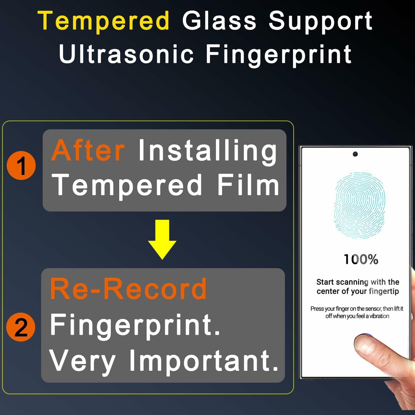 Ferilinso 4 Pack Screen Protector for Samsung Galaxy S24 Ultra with 4 Pack