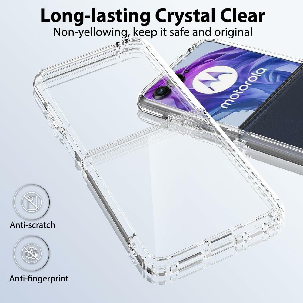 Sucnakp Clear TPU Case for Motorola Razr+ 2024 with TPU Bumper – YKL Clear