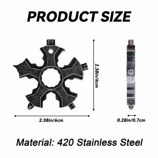 KeyChain MultiTool 18-in-1, Hex Key Allen Wrench Outdoor Multi Tool All in One