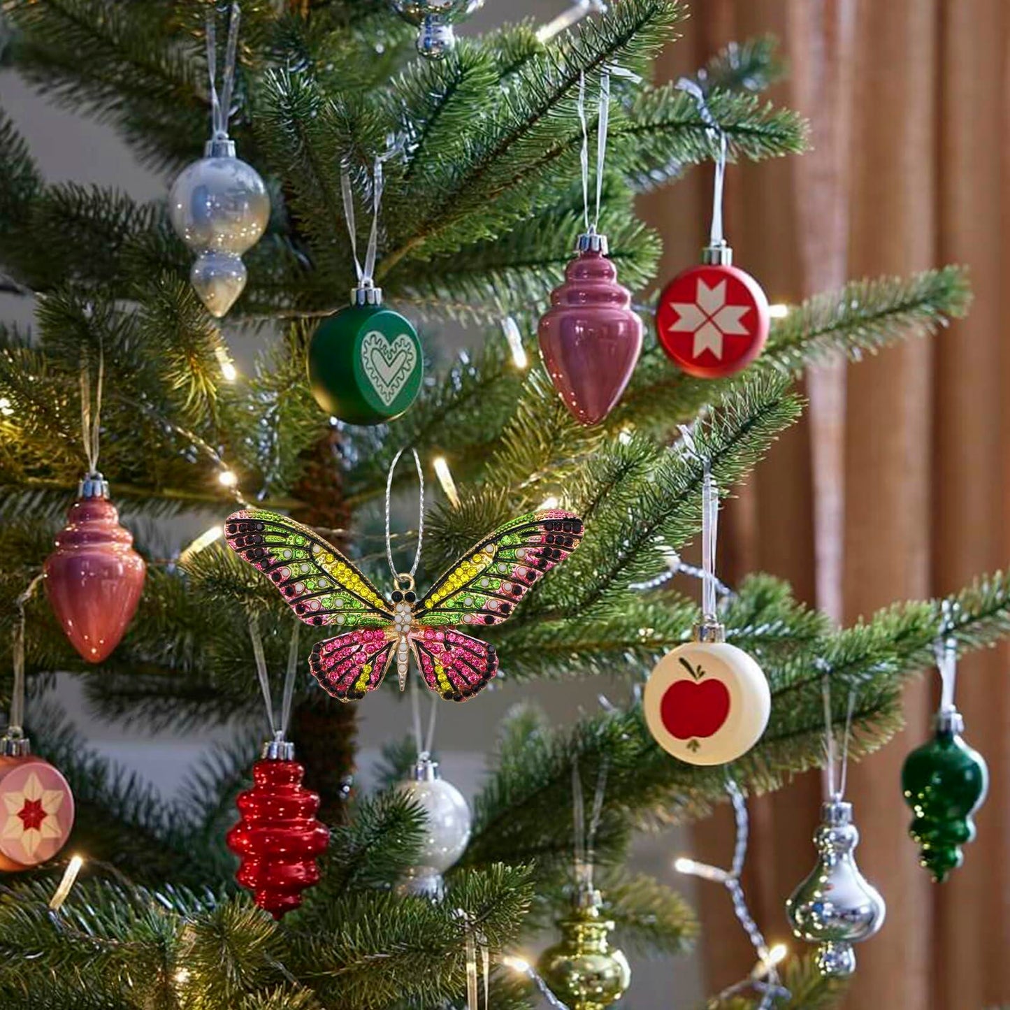 Colorful Butterfly Christmas Ornaments Tree Charms - New - Single Unit