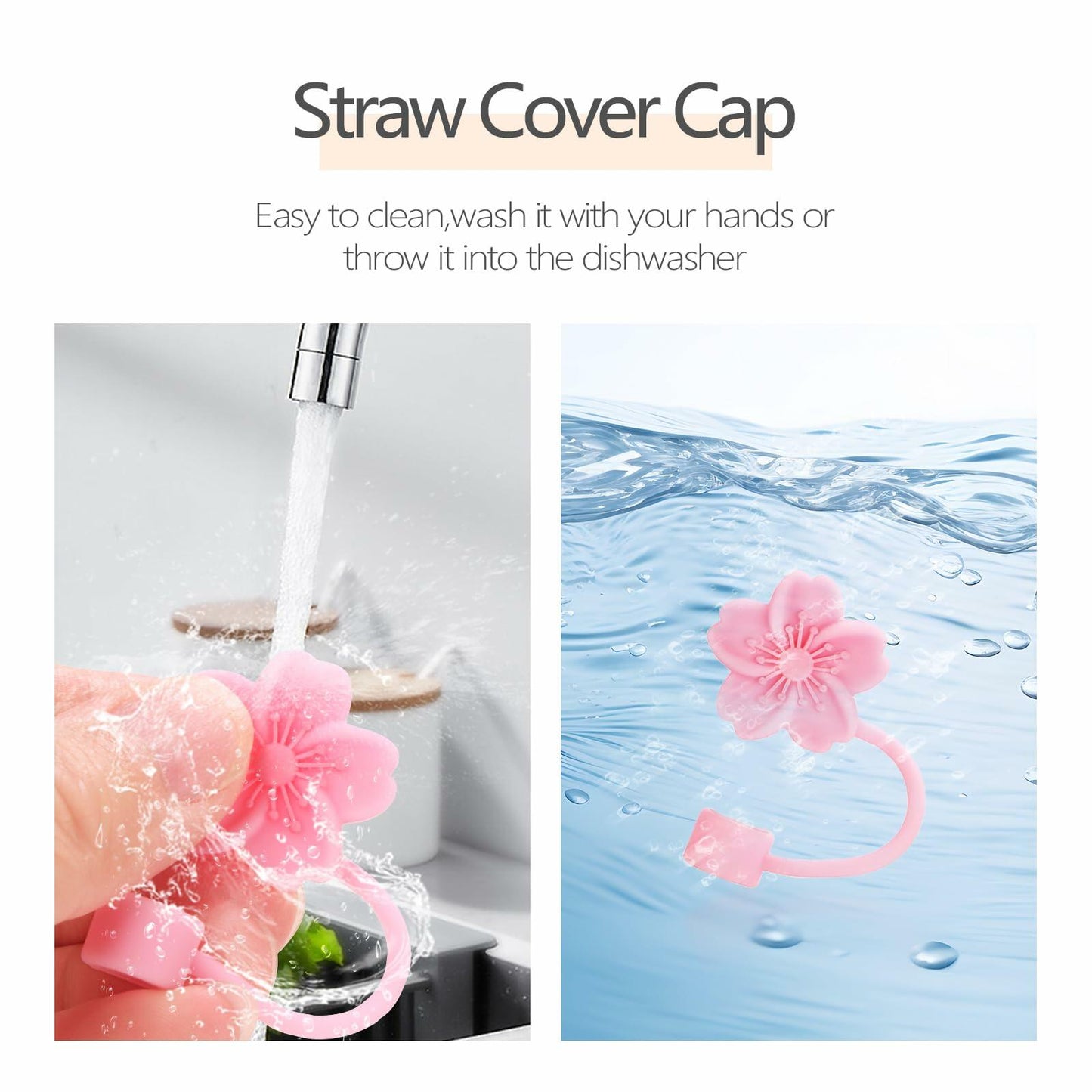 Sloworld 4PCS Straw Covers for Stanley 30/40oz + 2PCS J Letter Charms