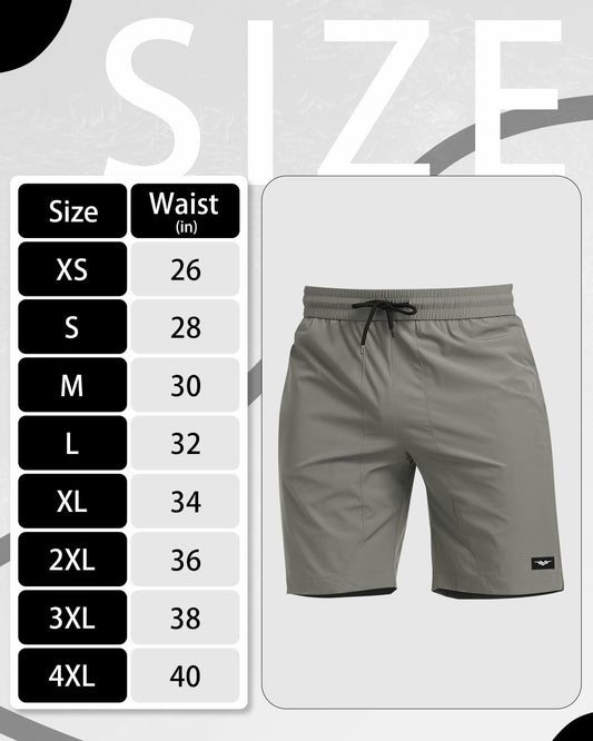 Seaskin Mens Quick Dry Swim Trunks Board Shorts Gray Size XS