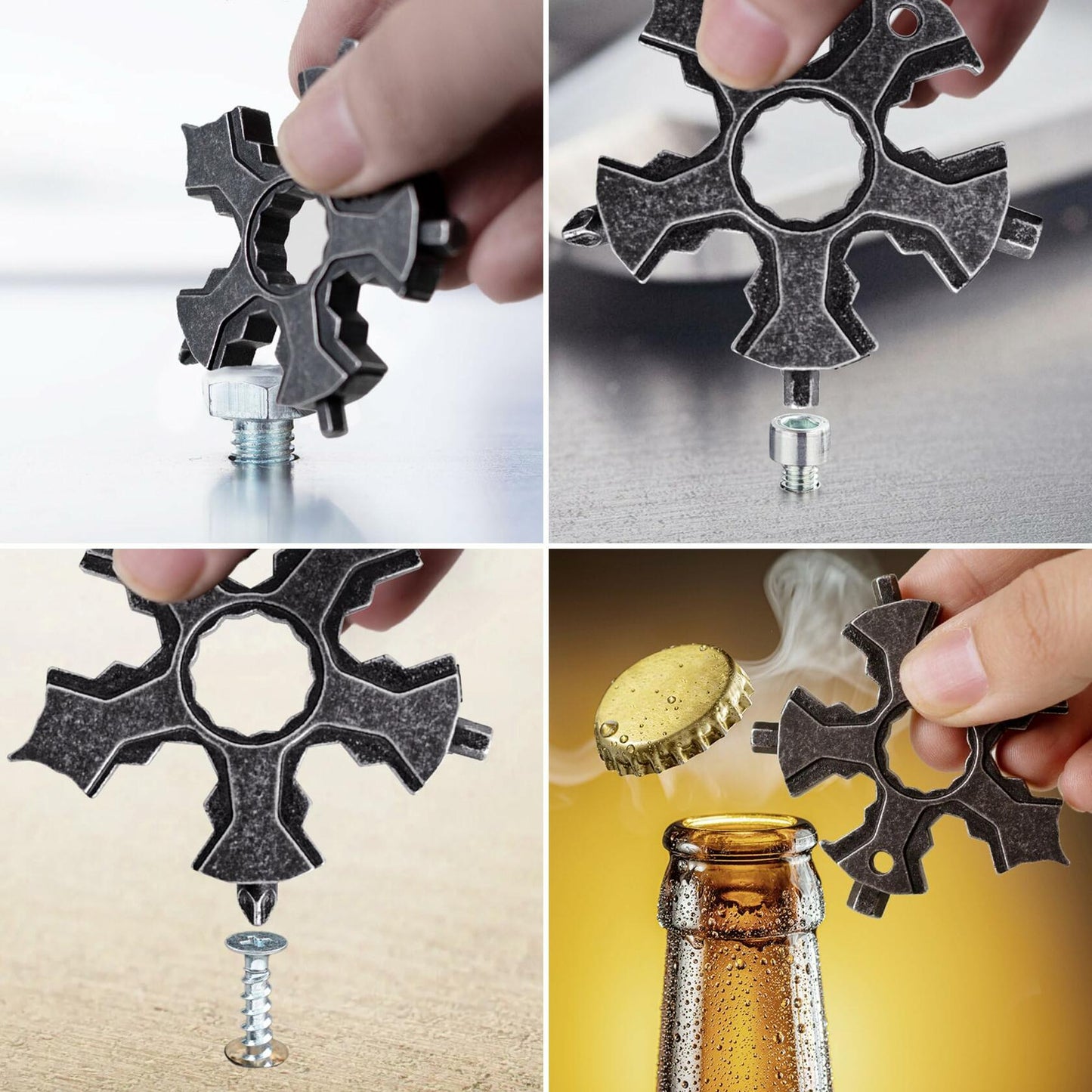 KeyChain MultiTool 18-in-1, Hex Key Allen Wrench Outdoor Multi Tool All in One