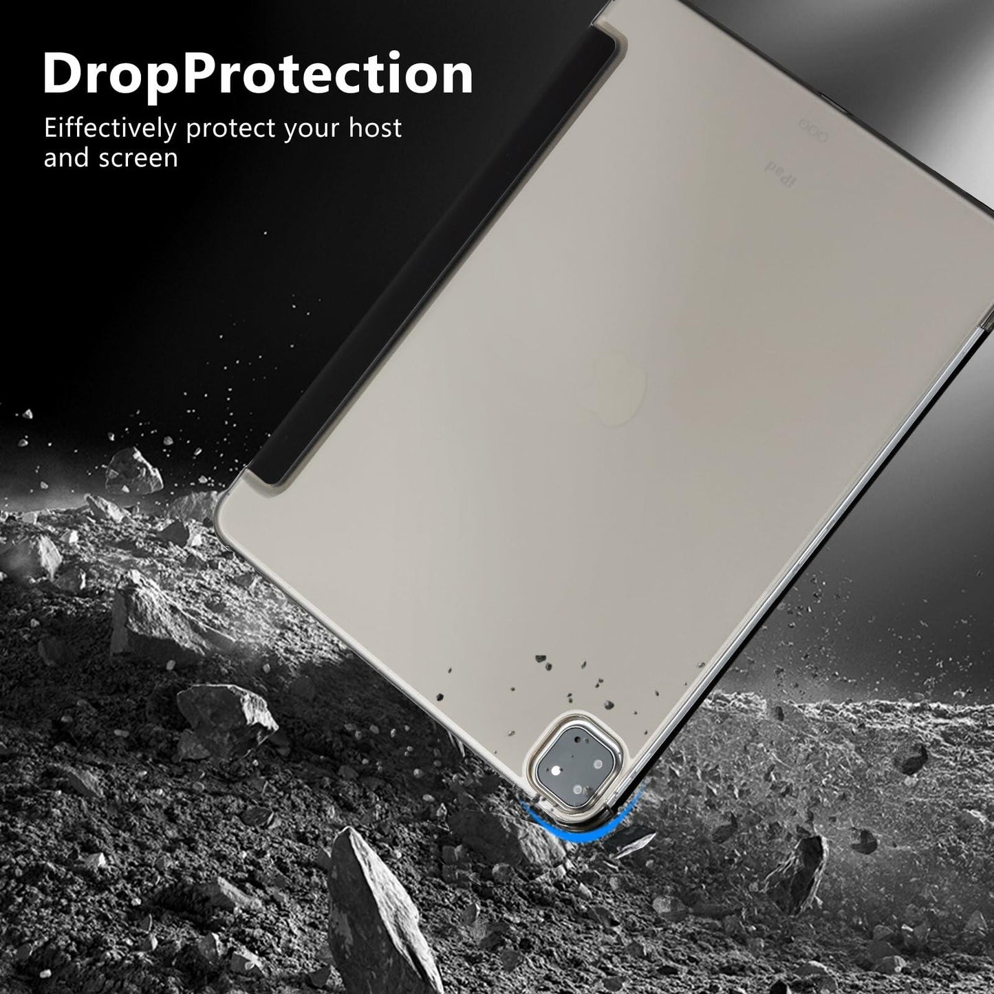 CoBak Case for iPad Pro 13 Inch 2024 7th Gen Slim Hard Black Cover