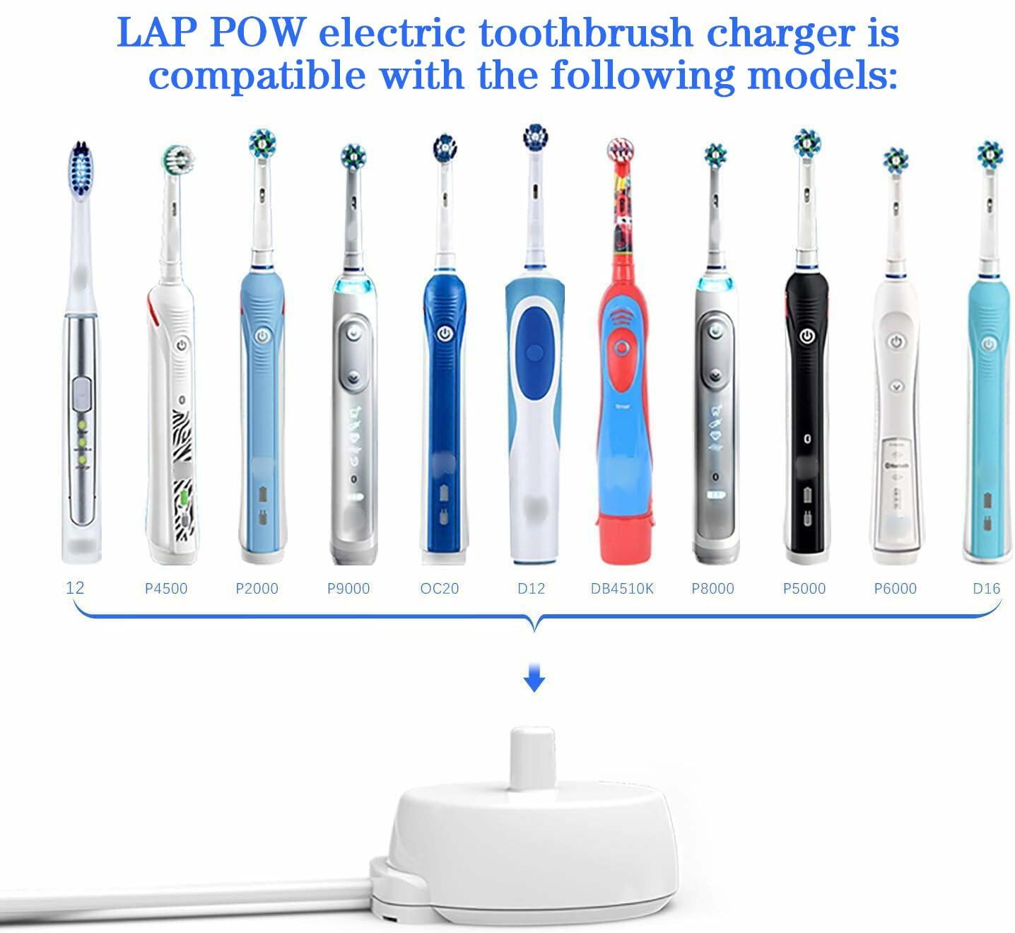 LAP POW Replacement Charger for Oral-B Electric Toothbrush – Model XT-3757
