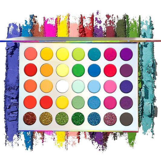 Jutoe 35-Color Eyeshadow Palette – Matte, Shimmer, Waterproof, Long-Lasting
