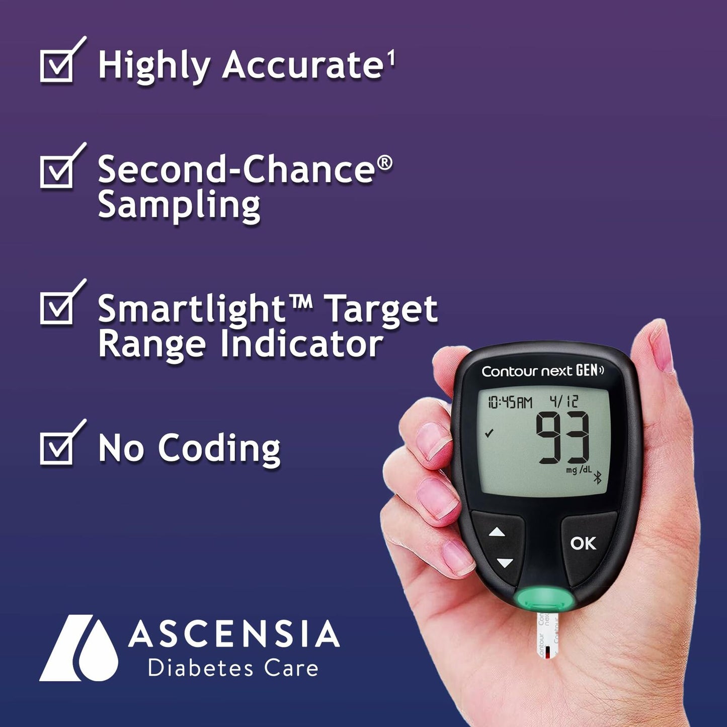 Ascensia CONTOUR NEXT GEN Glucose Monitor Kit + 20 Test Strips – New