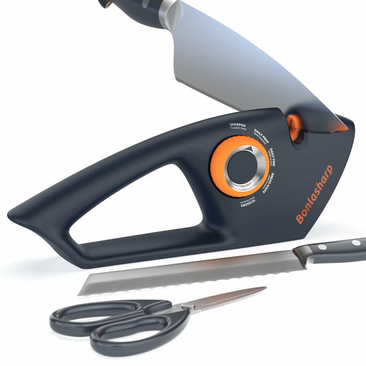 5-in-1 Adjustable Knife Sharpener for Kitchen & Scissors Ergonomic Design