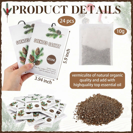 Reallnaive 24 Cinnamon Scented Sachets – Long-Lasting Home Fragrance