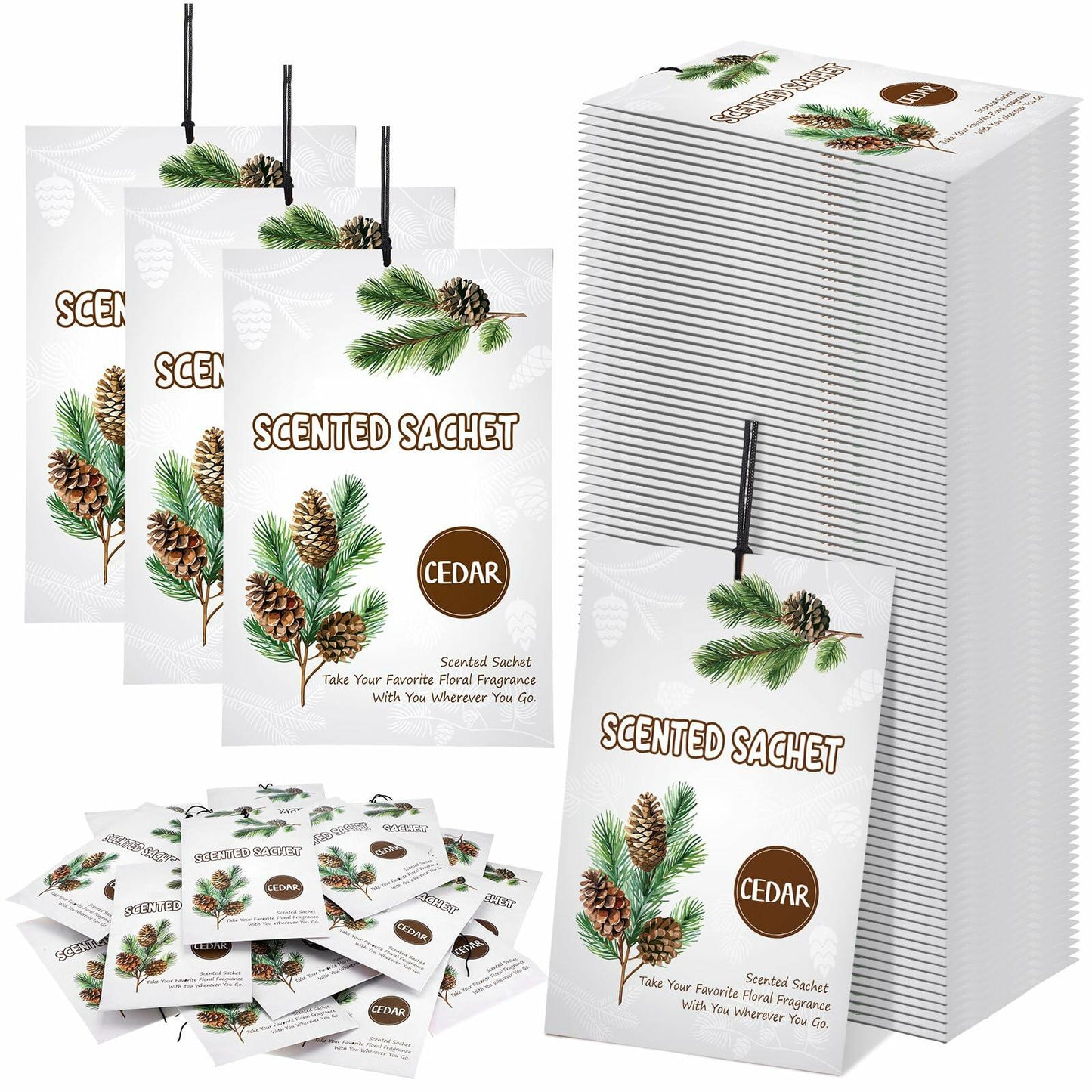 Reallnaive 24 Cinnamon Scented Sachets – Long-Lasting Home Fragrance