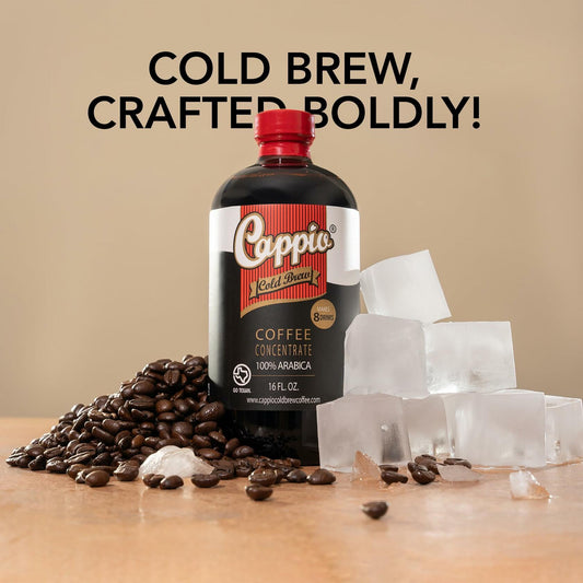 BestBy01/25 Cappio Cold Brew Coffee Concentrate 16oz - Smooth & Bold Flavor