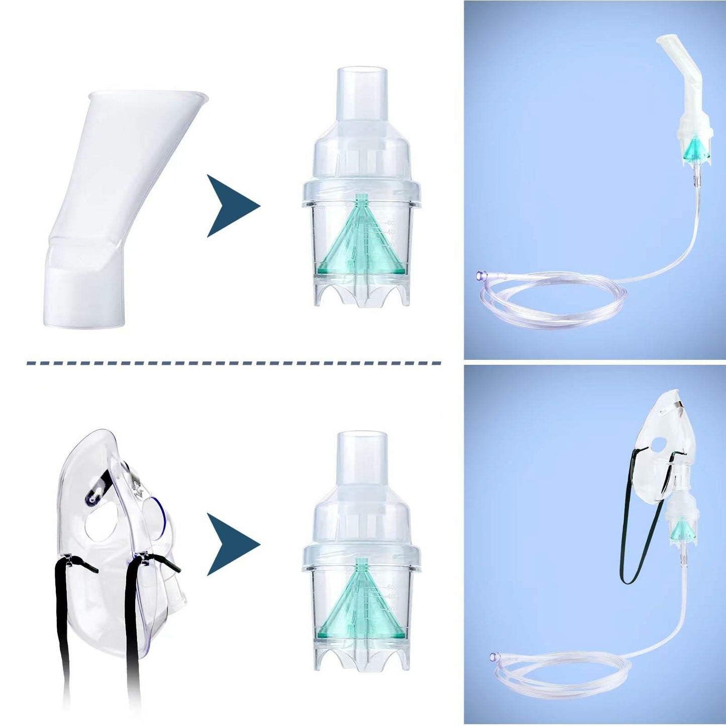 Nebulizer Replacement Kit 2 Pack for Adults - Complete Set