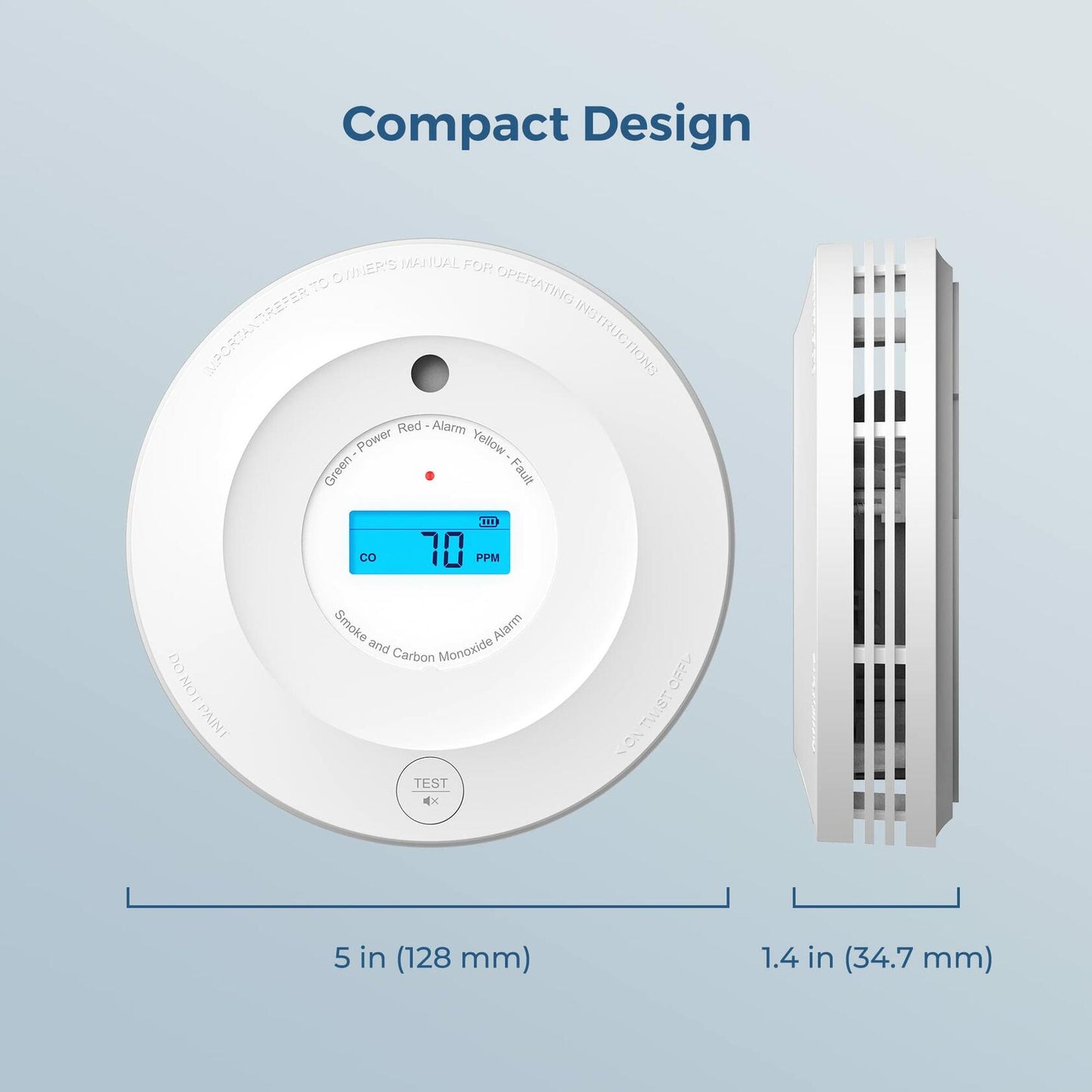 AEGISLINK SC240 Smoke & CO Detector 10-Year Battery Photoelectric 1 Pack - Like New