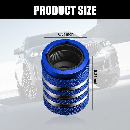 fasebeek 5 PCS Tire Valve Stem Caps Blue Universal Car Decoration
