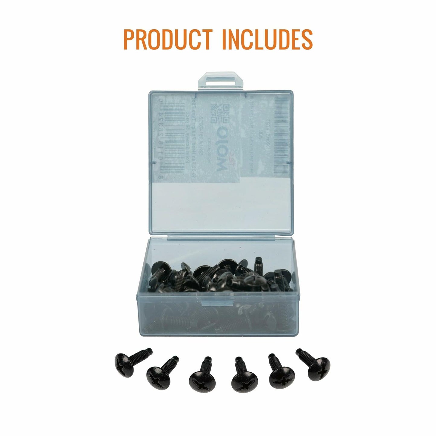 Tecmojo 50 Pack 10-32 Rack Mount Screws Phillips Pan Head for Server Racks