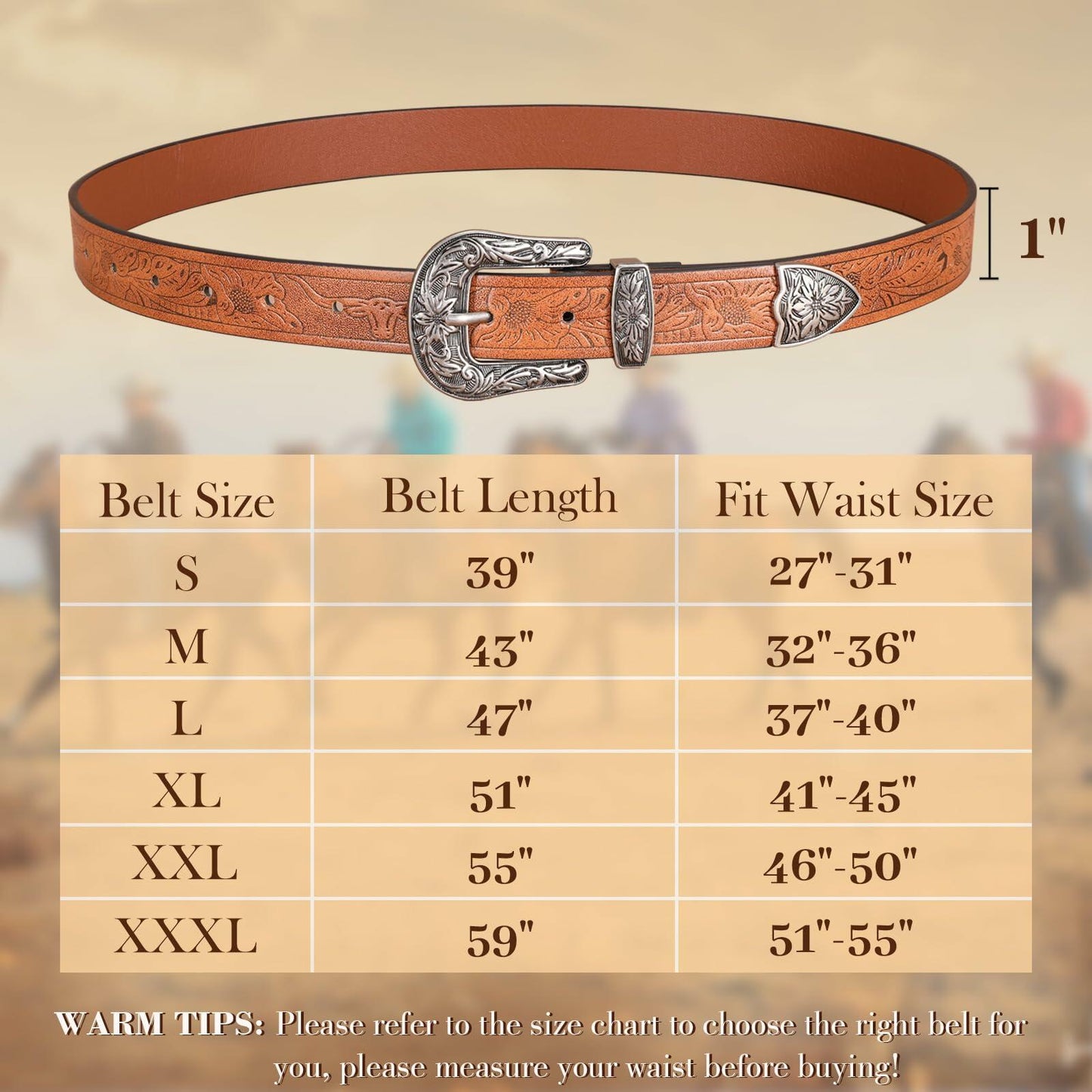 SANSTHS Western Women's Cowboy Belt Black XXL Stylish Leather Belt for Jeans