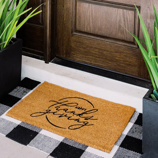 THEODORE MAGNUS 1 Count Fall Coir Non-Slip Outdoor Door Mat Welcome