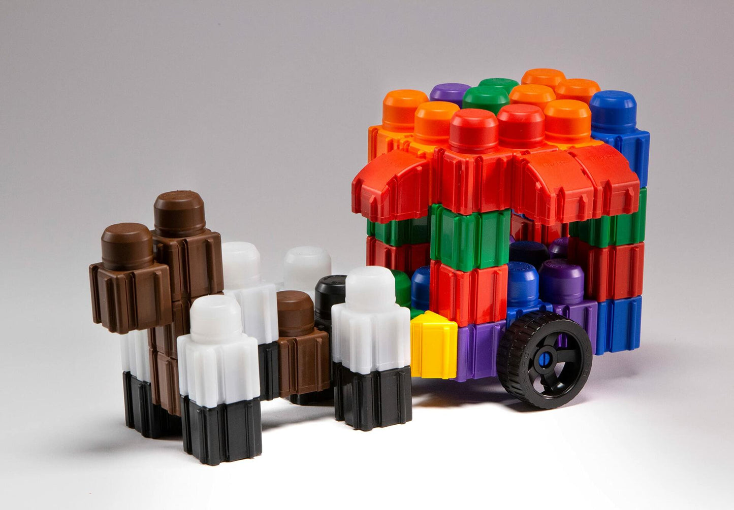 Snapo Jr Builder's Kit 80pcs Colorful Blocks Wheels Toddler 18mo+