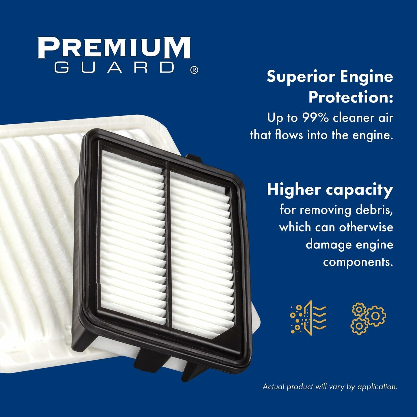 PG Engine Air Filter PA6145 - Fits Cadillac SRX 2012-2016, Saab 9-4X 2011