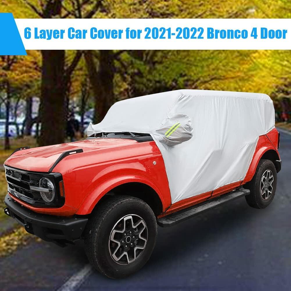 Blueshyhall Waterproof Car Cover Ford Bronco 4 Door Half Exterior 2021-22