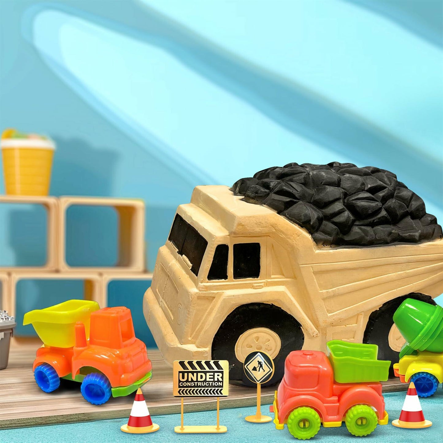 YGOVVK STEM Construction Truck Toy Kit with Surprise Truck, Kids 3-12
