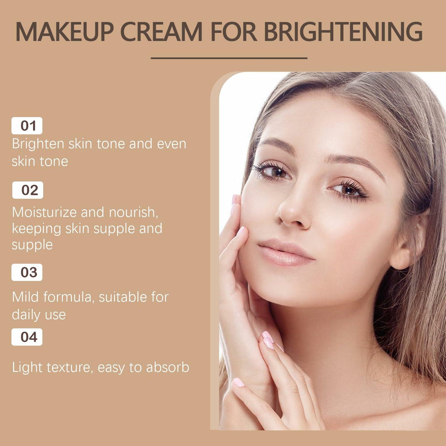 KEKECAI Whitening Cream 1.8oz Nicotinamide Tone-up Face Brightening Cream