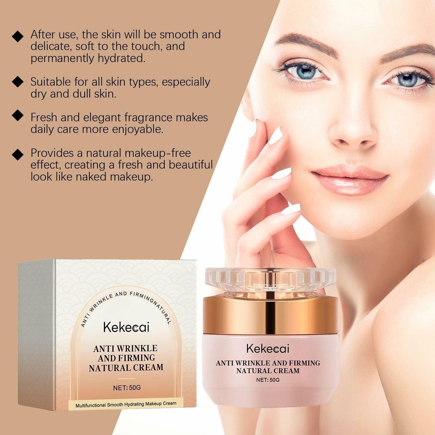 KEKECAI Whitening Cream 1.8oz Nicotinamide Tone-up Face Brightening Cream