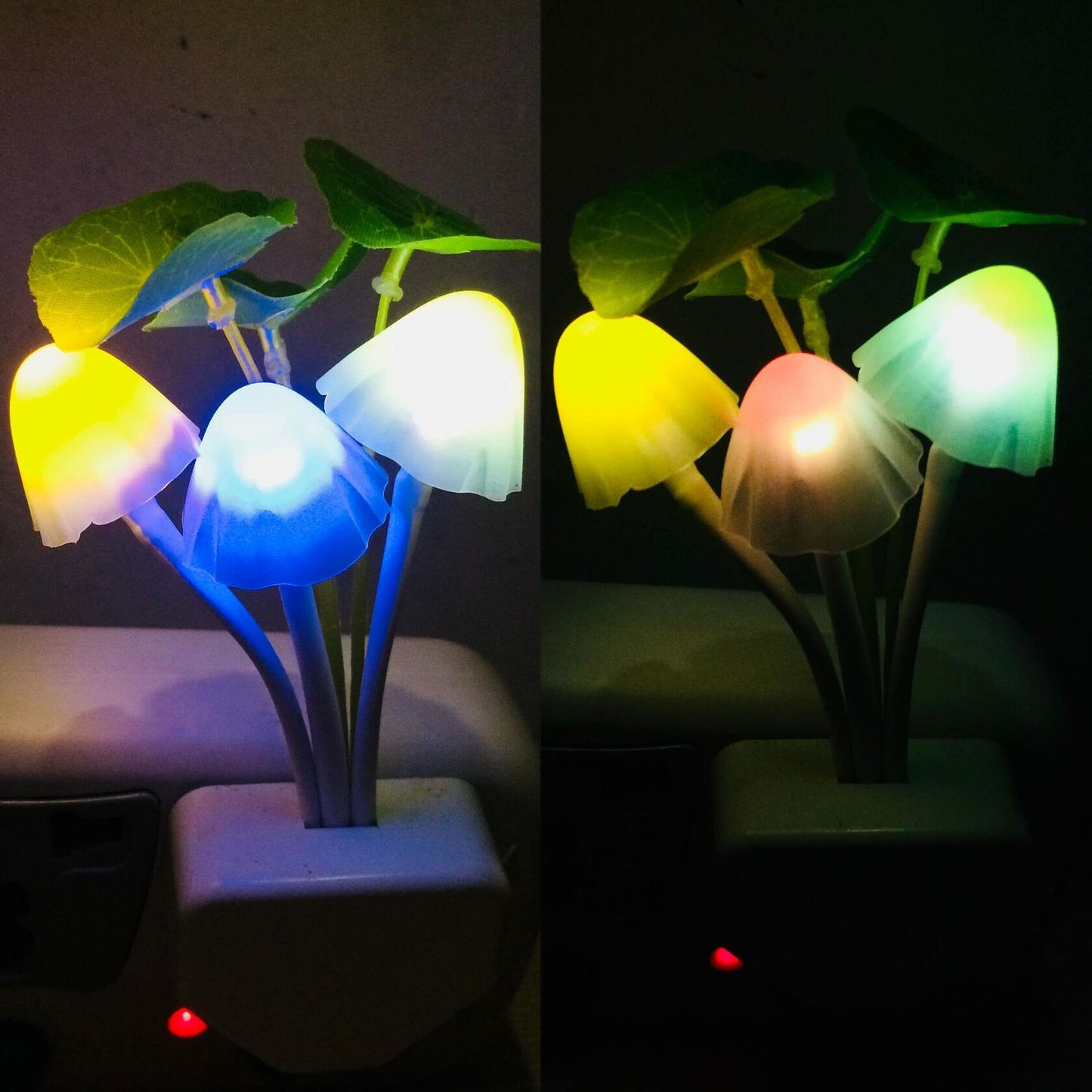 AUSAYE LED Mushroom Night Light Color Change Sensor Plug-in 1 Pack