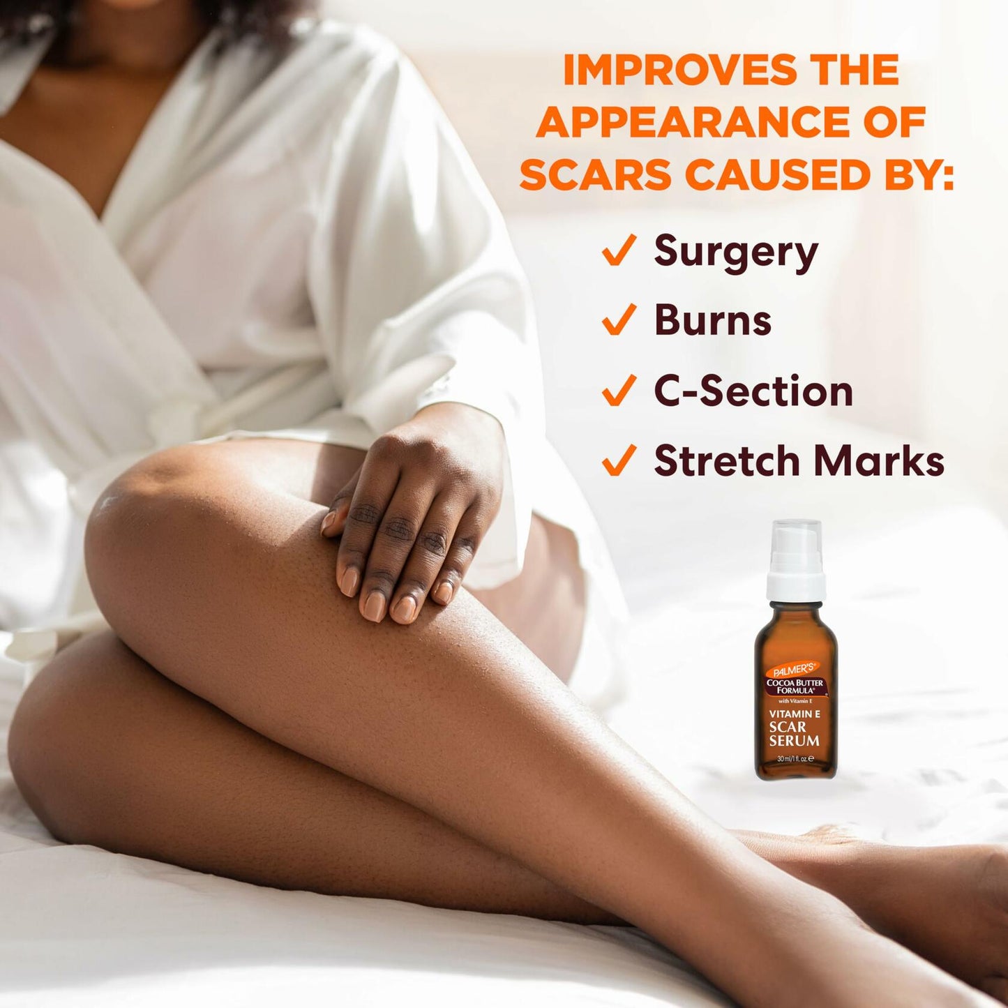 Palmer's Cocoa Butter Scar Serum Fragrance Free Vitamin E 1 oz Skin Oil