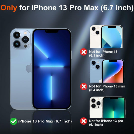 SUPFINE iPhone 13 Pro Max Case Black Clear Waterproof Shockproof Full Body