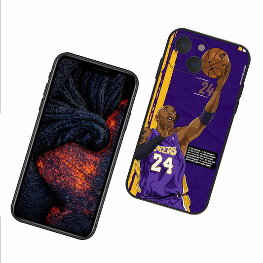 Basketball Star iPhone 14 Case Soft Silicone Shockproof Sports Pattern