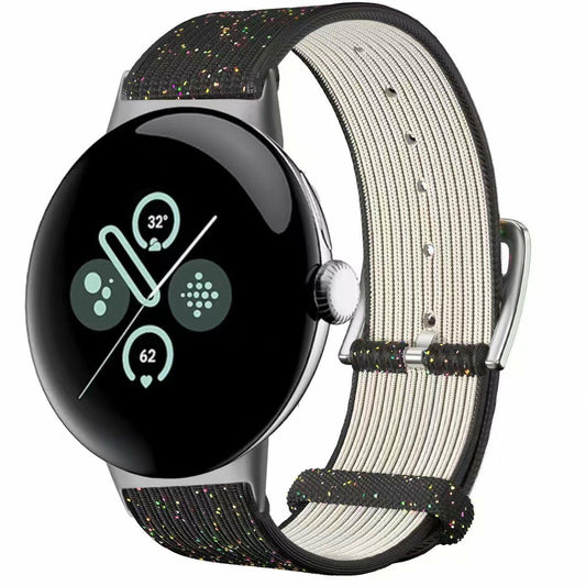 SKCC Nylon Bands for Google Pixel Watch 2 & 3 41mm Black Adjustable
