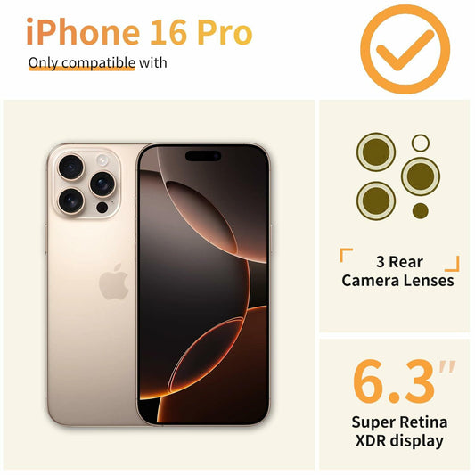 ilnehc iPhone 16 Pro Case 3-in-1 Clear Floral Soft Shockproof 6.3 Colorful