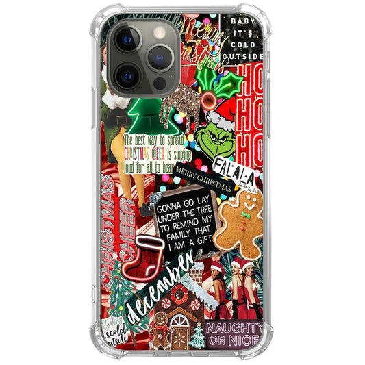 Fisgerod iPhone 15 Pro Max Winter Collage Christmas TPU Bumper Case